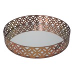 393-Copper Mirror Tray