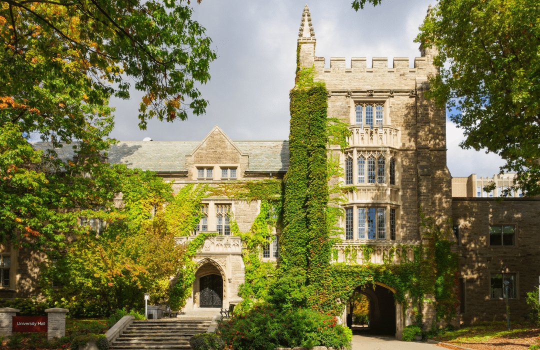 HamiltonAlt University Hall at McMaster University representing Lux Furniture Rentals' Hamilton Area delivery service area.