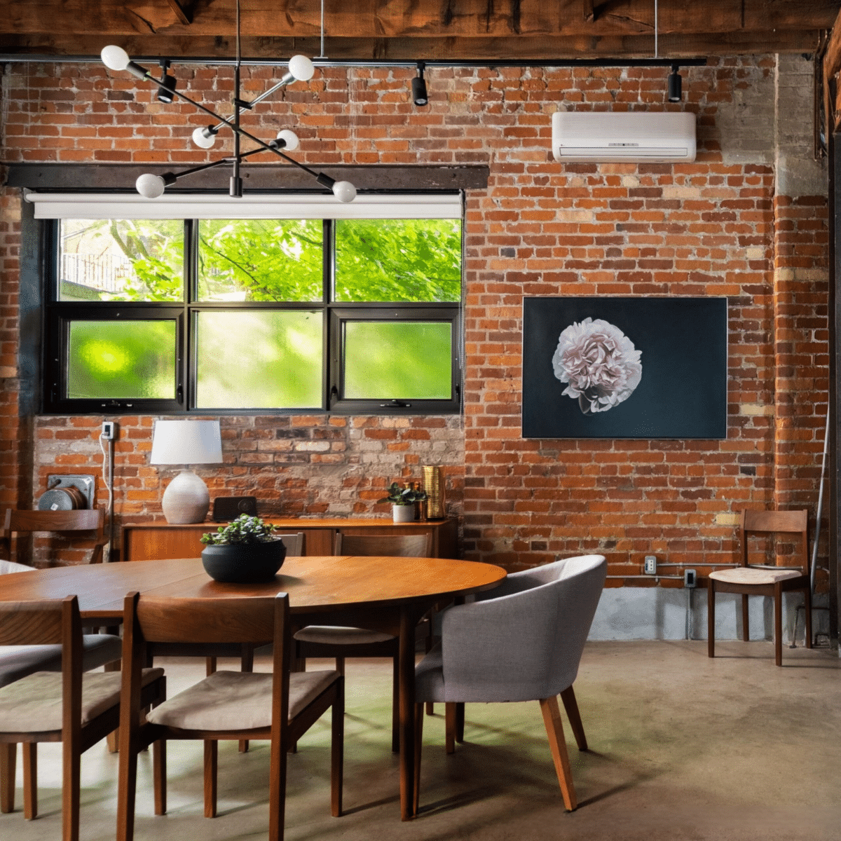 Roncesvalles Loft dining room styled with dining chairs