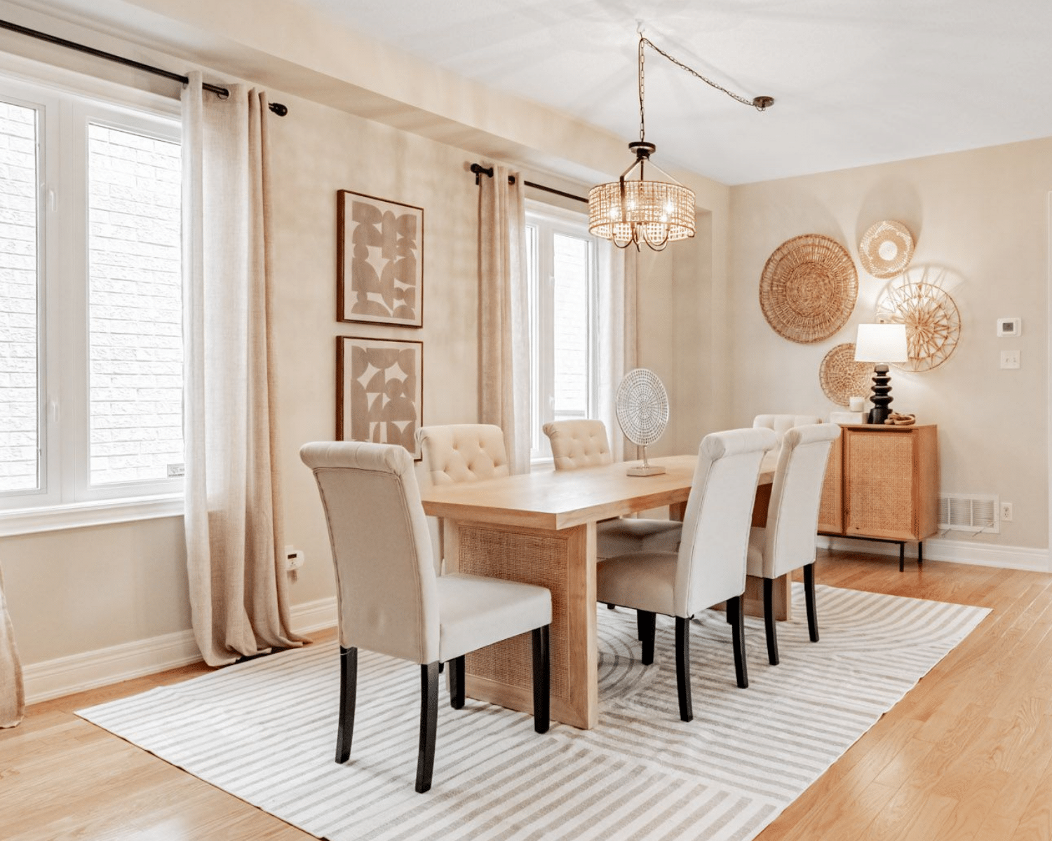 Luxury dining room staging in The Vales Of Castlemore, Brampton